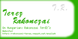 terez rakonczai business card